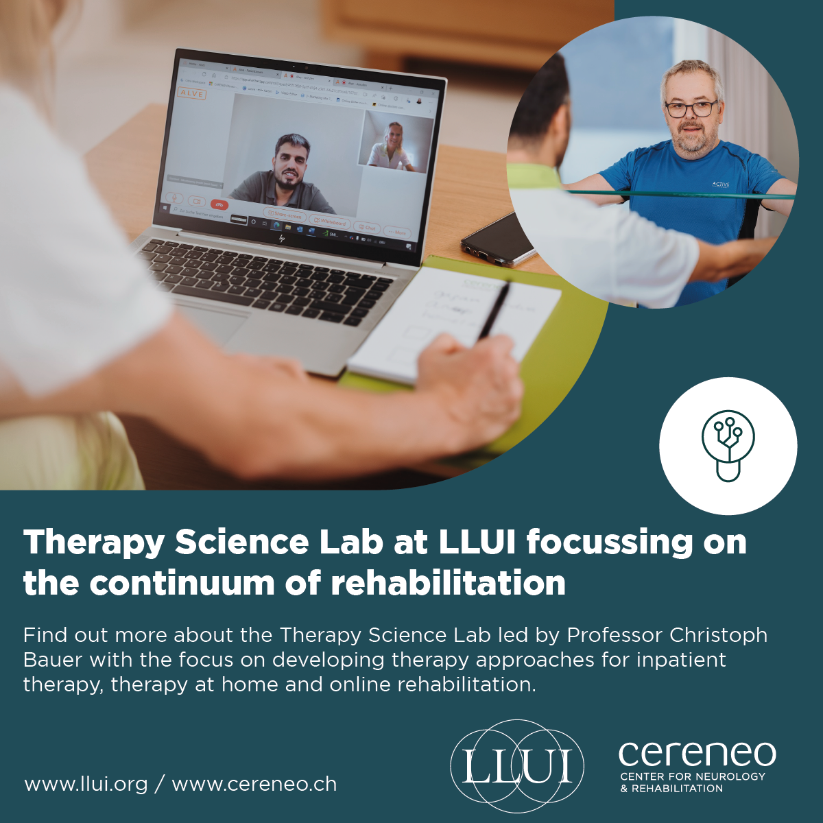 Collaboration between cereneo and the Therapy Science Lab at LLUI